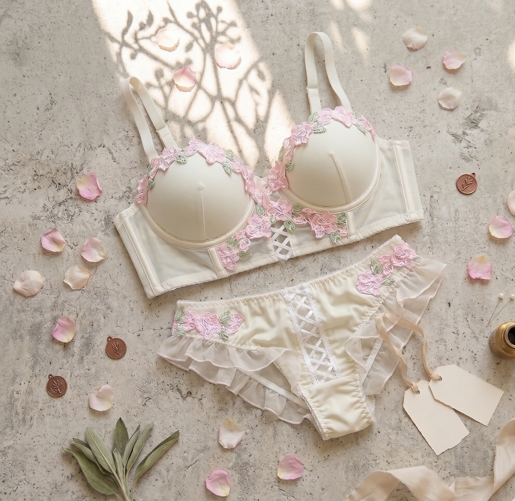 Bloom white floral set